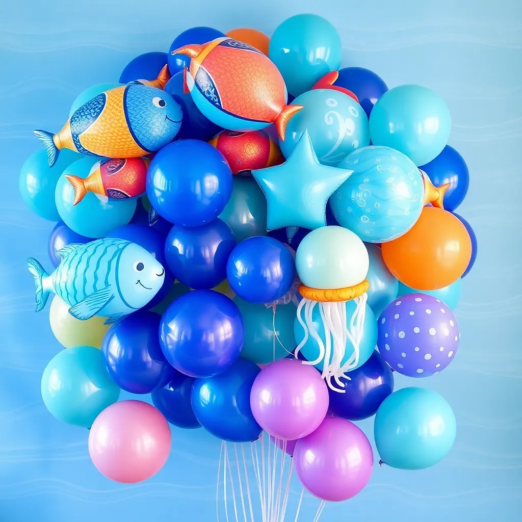 Underwater Theme Balloon Decoration: Dive into Magical Aqua