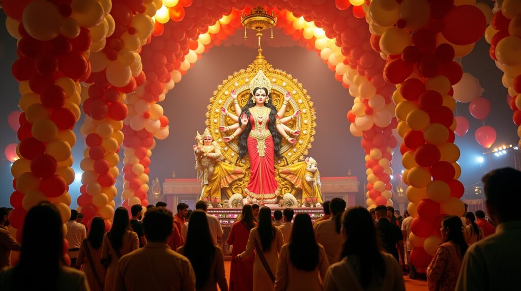 Durga Puja Balloon: Celebrating with of Color and Joy